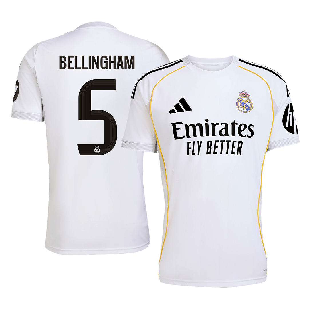 BELLINGHAM #5 Mens Real Madrid Home Jersey 2025/26 [PREMIUM]