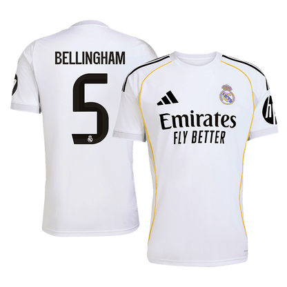 BELLINGHAM #5 Mens Real Madrid Home Jersey 2025/26 [PREMIUM]