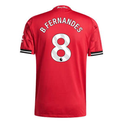 B.FERNANDES #8 Mens Manchester United Home Jersey 2025/26 - Player Version (Slim Fit)