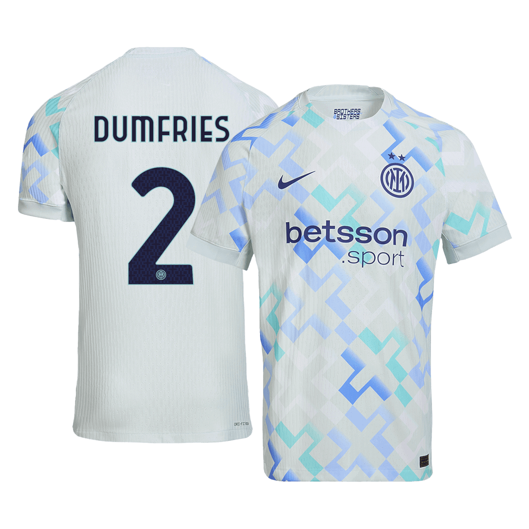 DUMFRIES #2 Mens Inter Milan Away Jersey 2025/26 - Player Version (Slim Fit)