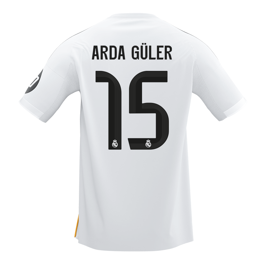 ARDA GÜLER #15 Mens Real Madrid Home Jersey 2025/26