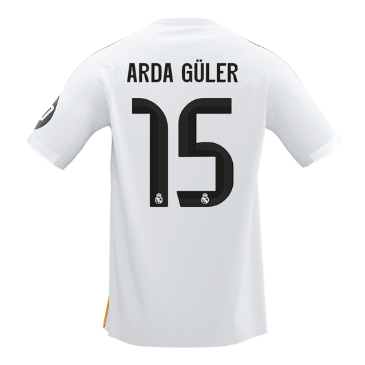 ARDA GÜLER #15 Mens Real Madrid Home Jersey 2025/26