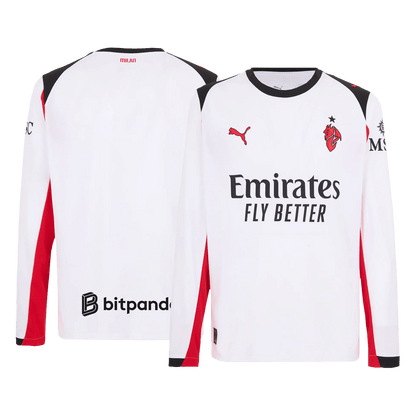 Mens AC Milan Away Long Sleeve Jersey 2025/26
