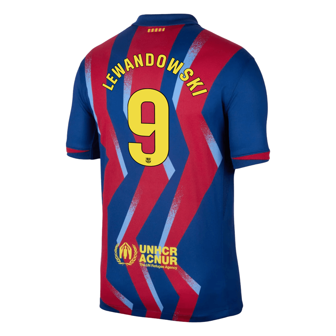 LEWANDOWSKI #9 Mens Barcelona Fourth Jersey 2025/26