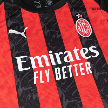 Kids AC Milan Home Full Kit 2025/26