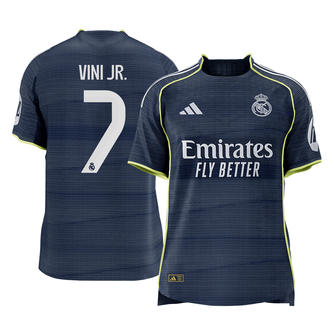 VINI JR. #7 Mens Real Madrid Away Jersey 2025/26 - Player Version (Slim Fit) [PREMIUM]