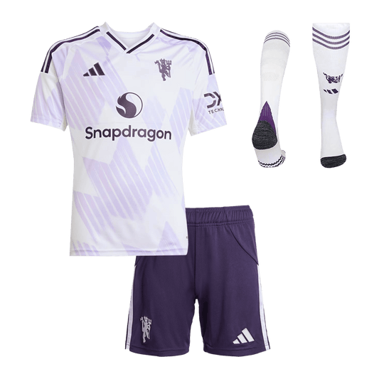 Kids Manchester United Away Full Kit 2025/26