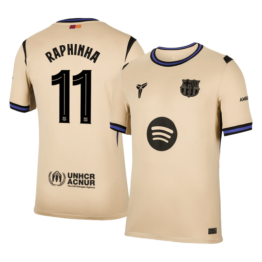 RAPHINHA #11 Mens Barcelona Away Jersey 2025/26 - UCL