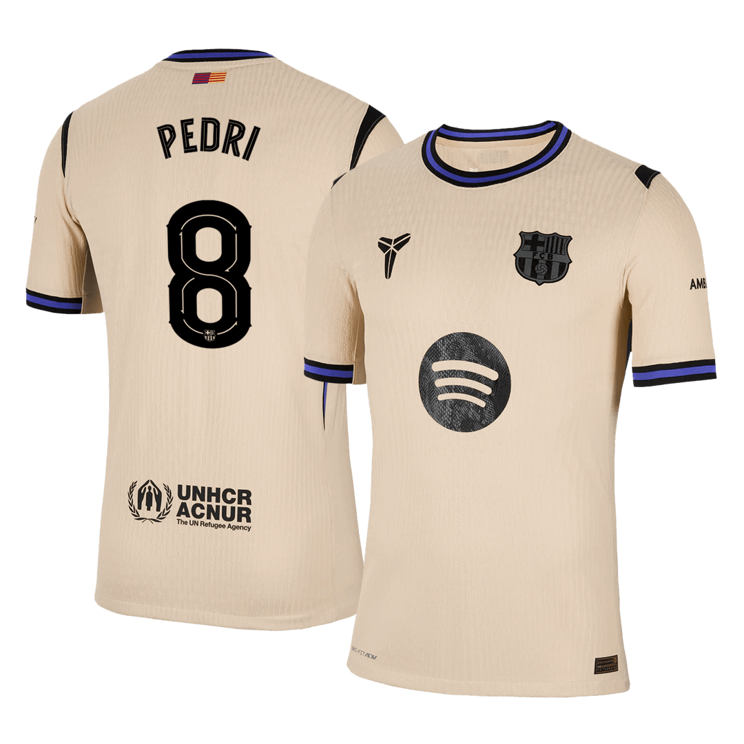 PEDRI #8 Mens Barcelona Away Jersey 2025/26 UCL - Player Version (Slim Fit)