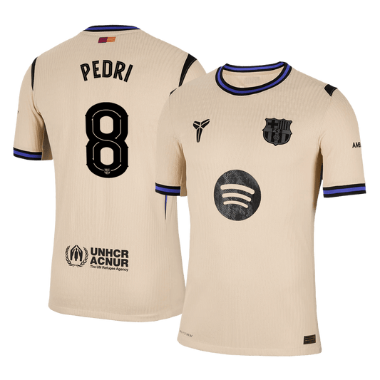 PEDRI #8 Mens Barcelona Away Jersey 2025/26 UCL - Player Version (Slim Fit)