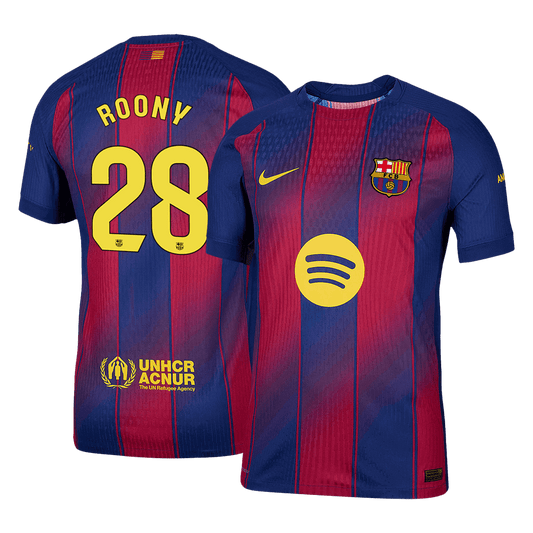 ROONY #28 Mens Barcelona Home Jersey 2025/26 - Player Version (Slim Fit)