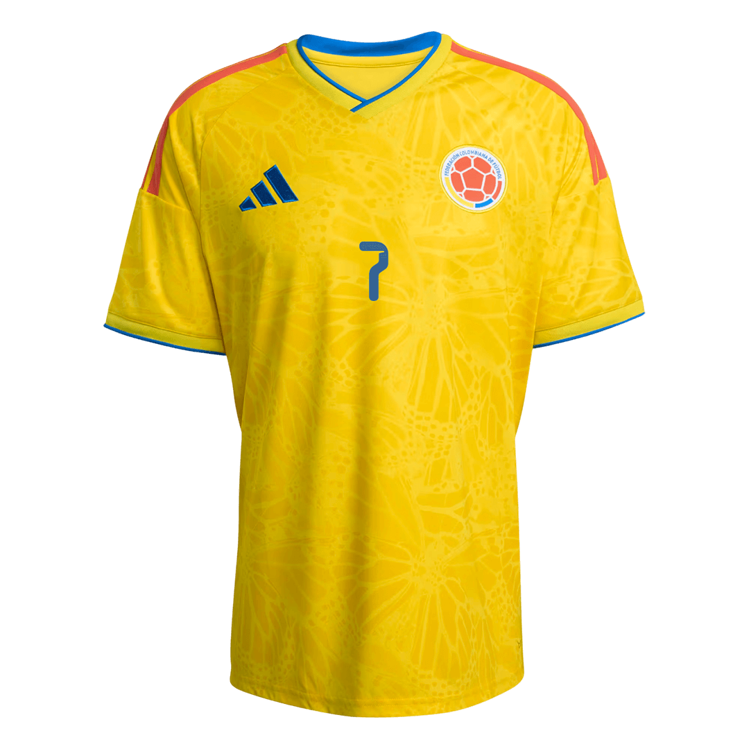 LUIS DíAZ #7 Mens Colombia World Cup Home Jersey 2026