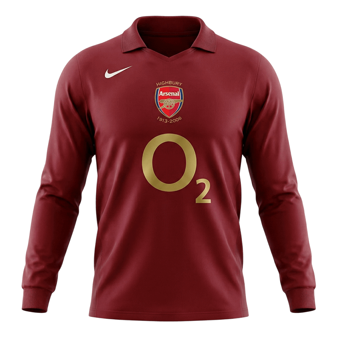 Retro 2005/06 Mens Arsenal Home Long Sleeve Jersey