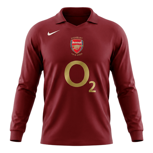 Retro 2005/06 Mens Arsenal Home Long Sleeve Jersey