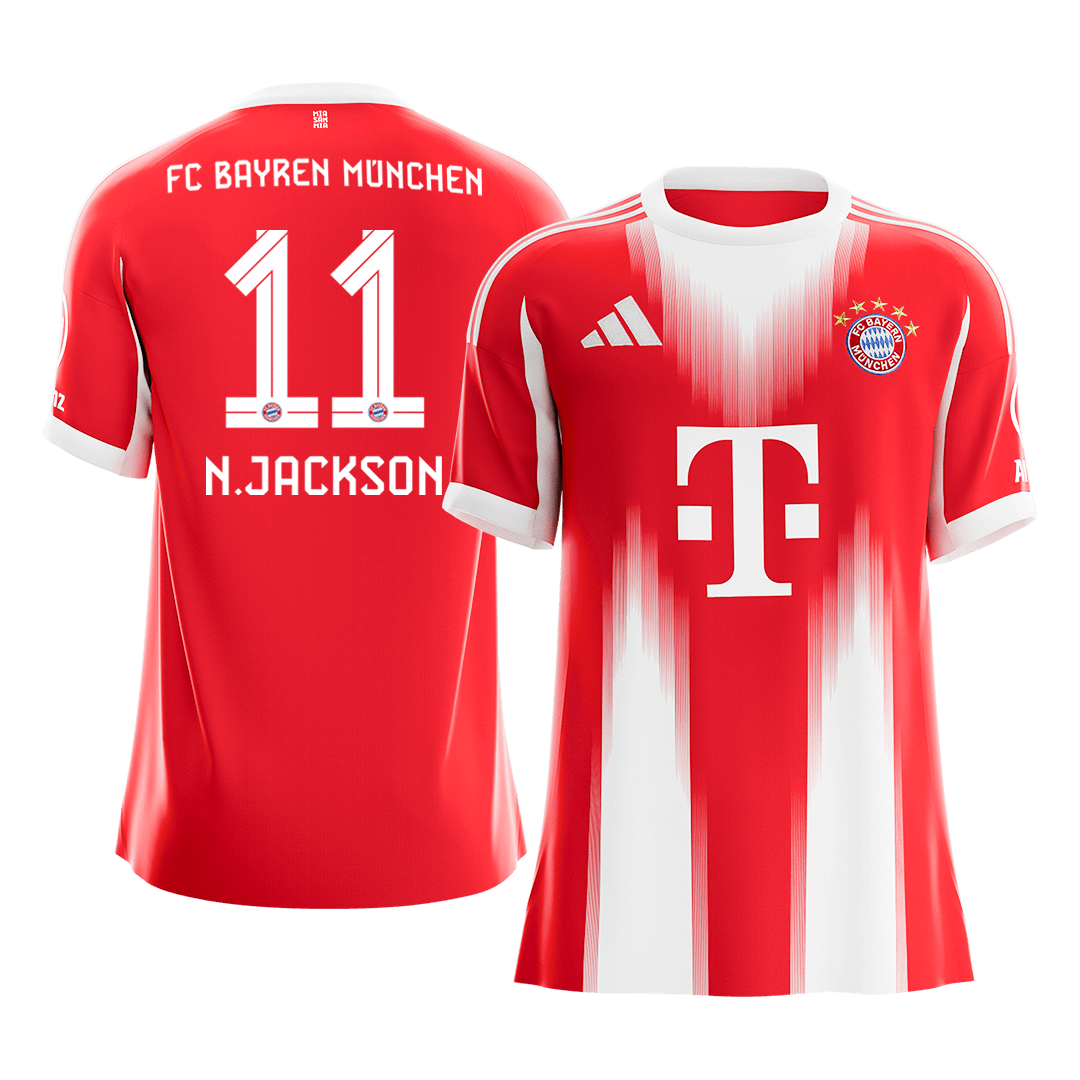 N.JACKSON #11 Mens Bayern Munich Home Jersey 2025/26 [PREMIUM]