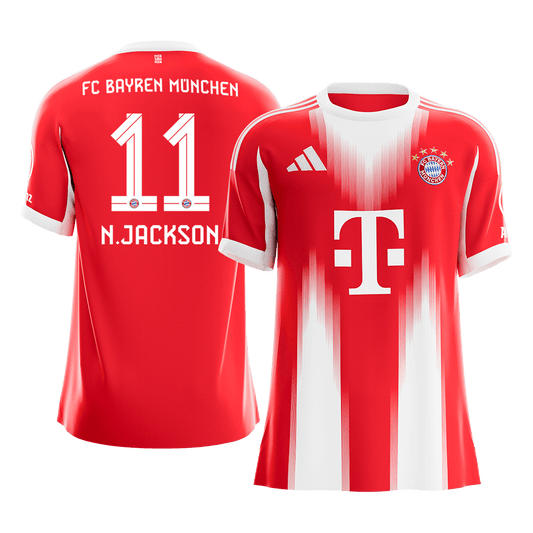 N.JACKSON #11 Mens Bayern Munich Home Jersey 2025/26 [PREMIUM]