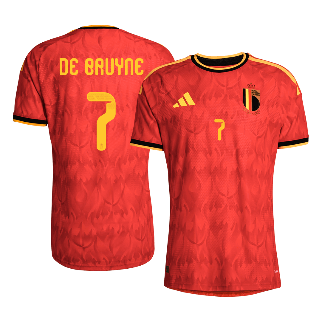 DE BRUYNE #7 Mens Belgium World Cup Home Jersey 2026 - Player Version (Slim Fit)