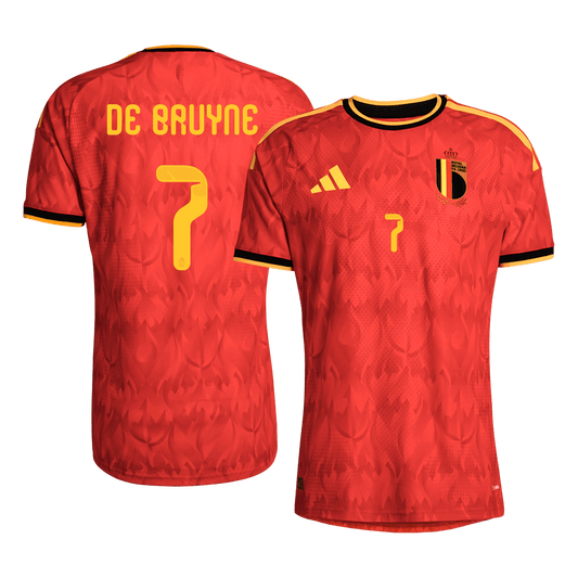 DE BRUYNE #7 Mens Belgium World Cup Home Jersey 2026 - Player Version (Slim Fit)