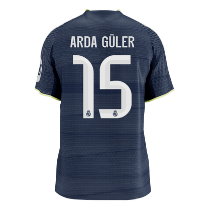 ARDA GÜLER #15 Mens Real Madrid Away Jersey 2025/26 - Player Version (Slim Fit) [PREMIUM]