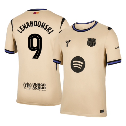 LEWANDOWSKI #9 Mens Barcelona Away Jersey 2025/26 - UCL