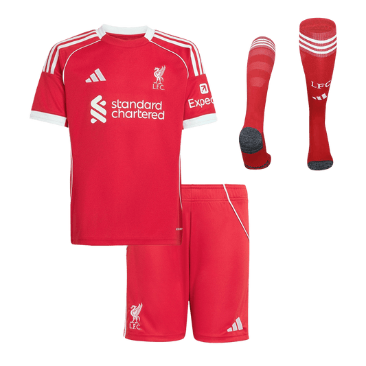 Kids Liverpool Home Full Kit 2025/26