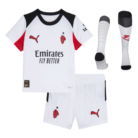 Kids AC Milan Away Full Kit 2025/26