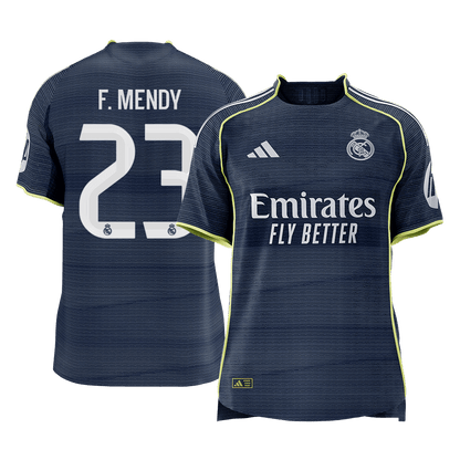 F.MENDY #23 Mens Real Madrid Away Jersey 2025/26 - Player Version (Slim Fit) [PREMIUM]