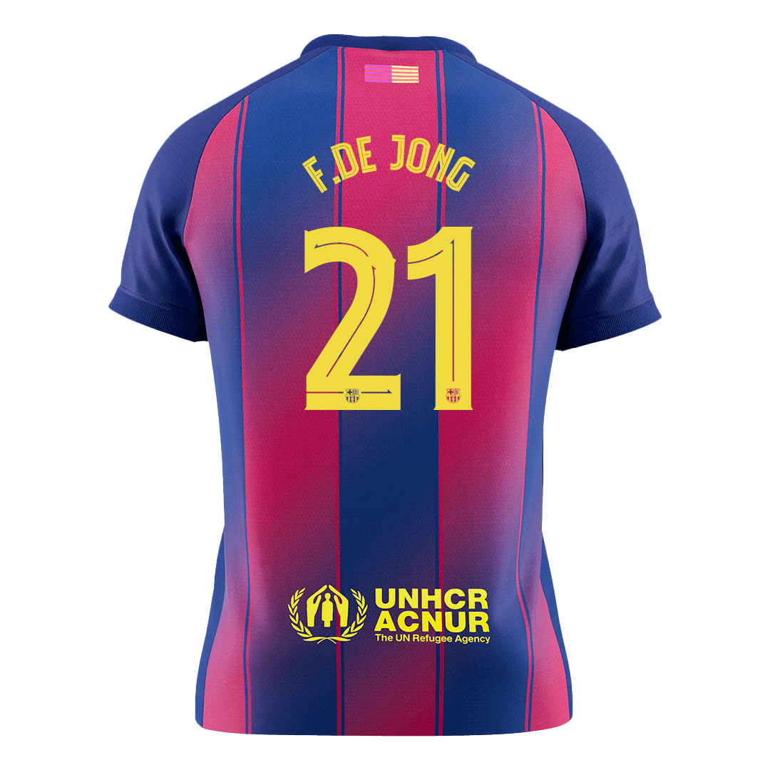 F.DE JONG #21 Mens Barcelona Home Jersey 2025/26 - UCL