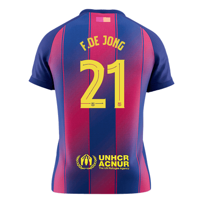 F.DE JONG #21 Mens Barcelona Home Jersey 2025/26 - UCL