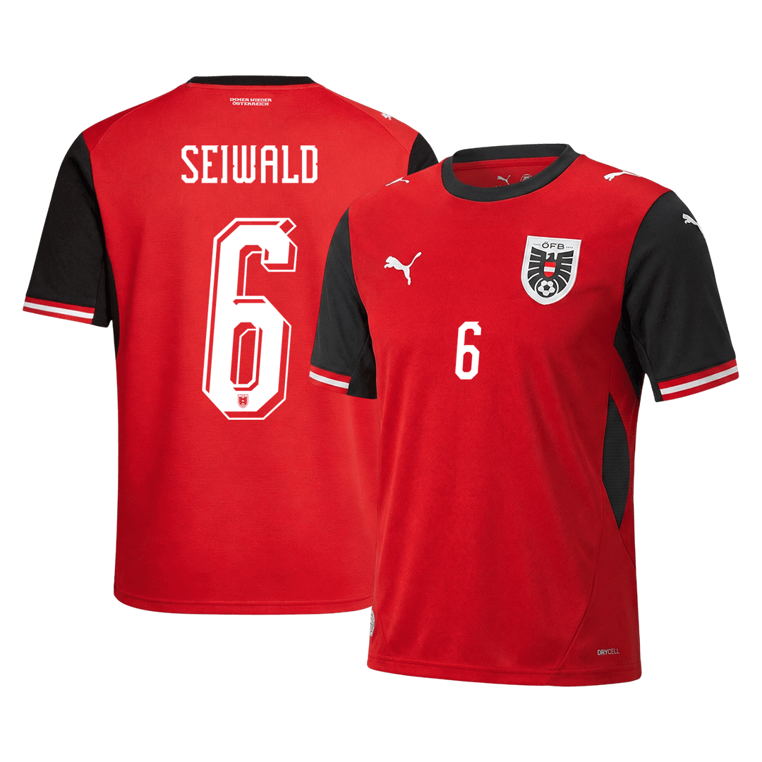 SEIWALD #6 Mens Austria World Cup Home Jersey 2026