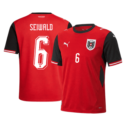 SEIWALD #6 Mens Austria World Cup Home Jersey 2026