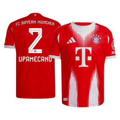 UPAMECANO #2 Mens Bayern Munich Home Jersey 2025/26 - Player Version (Slim Fit)