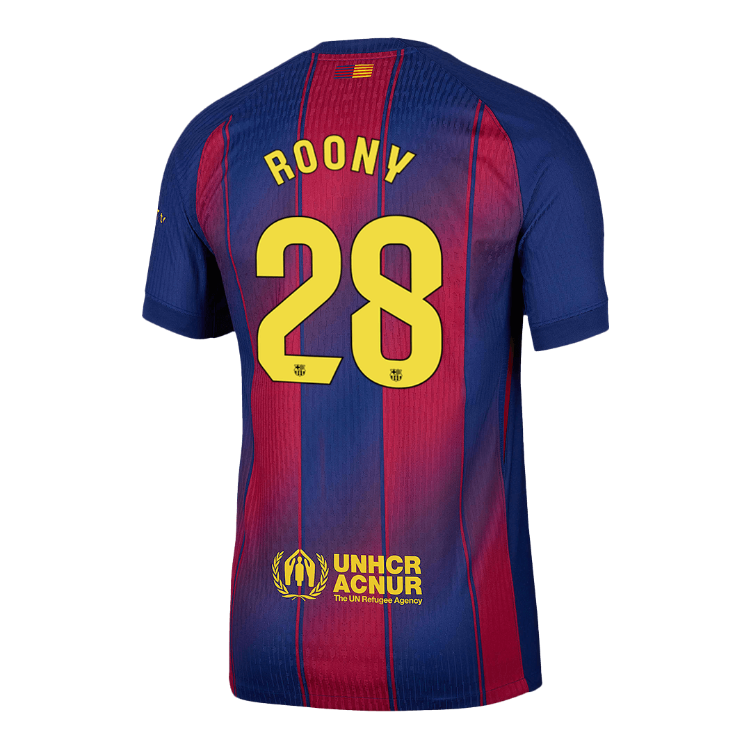 ROONY #28 Mens Barcelona Home Jersey 2025/26 - Player Version (Slim Fit)