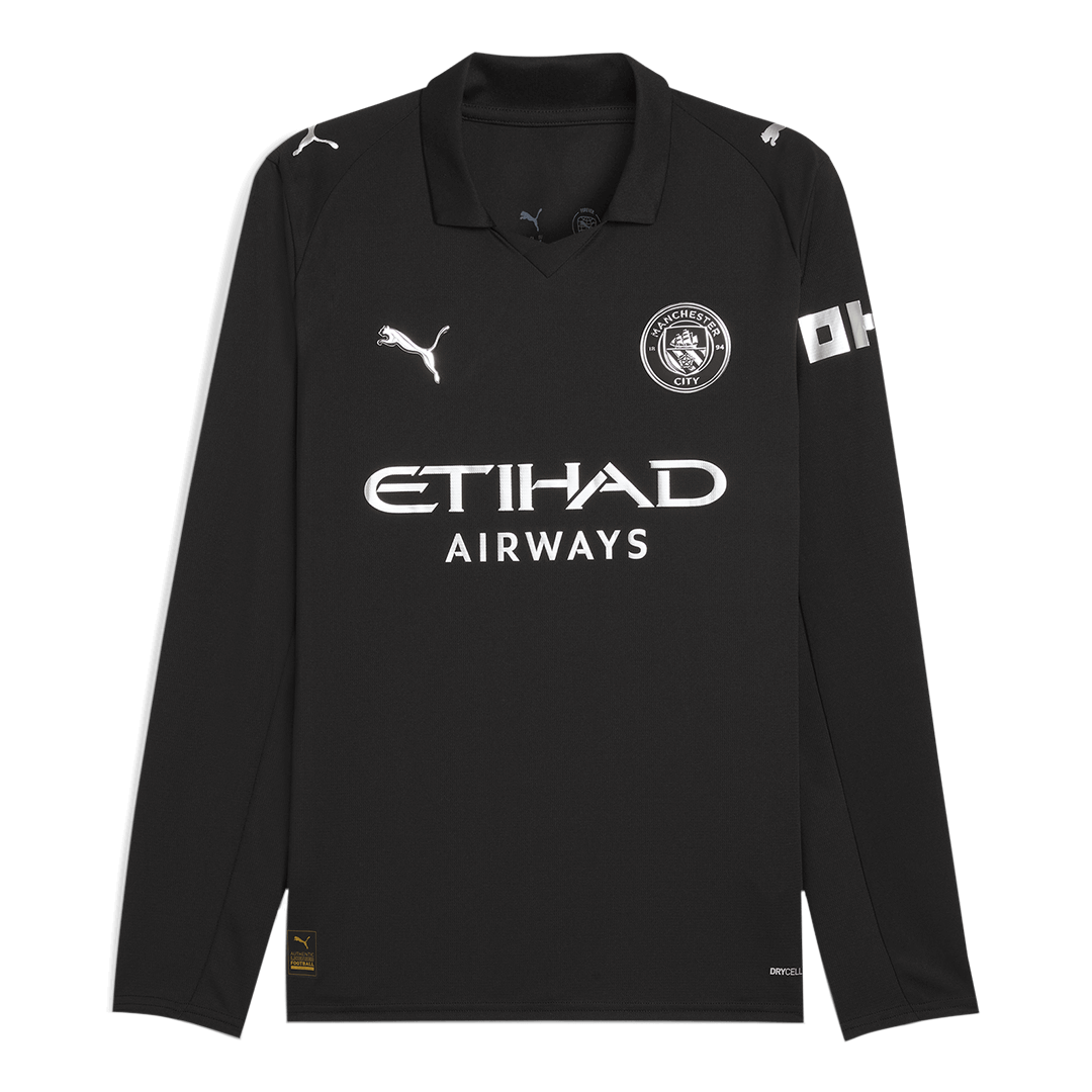 Mens Manchester City Away Long Sleeve Jersey 2025/26