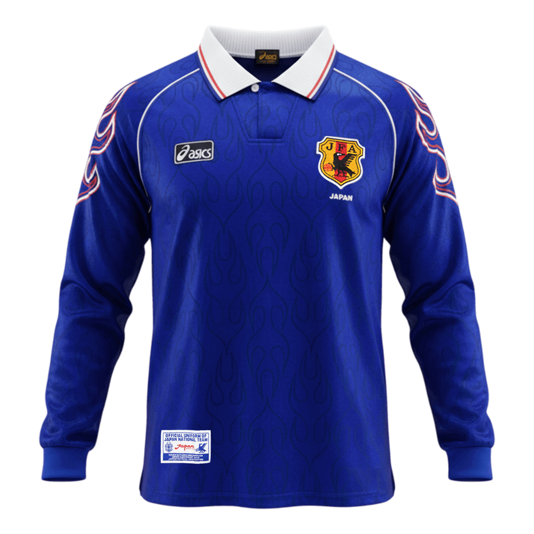 Retro 1998 Mens Japan World Cup Home Long Sleeve Jersey