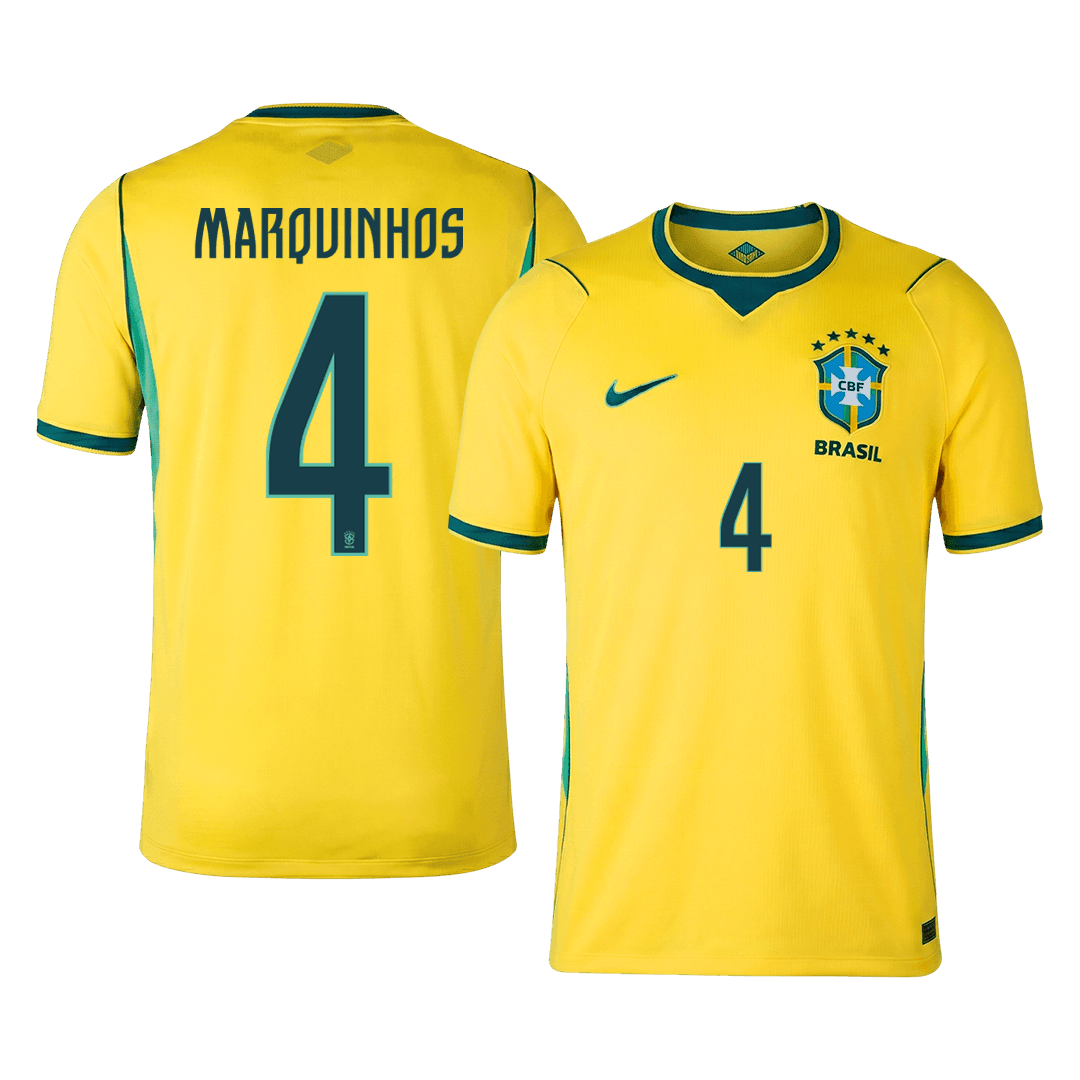 MARQUINHOS #4 Mens Brazil World Cup Home Jersey 2026