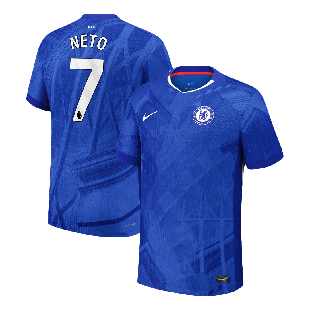 NETO #7 Mens Chelsea Home Jersey 2025/26 - Player Version (Slim Fit)