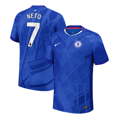 NETO #7 Mens Chelsea Home Jersey 2025/26 - Player Version (Slim Fit)
