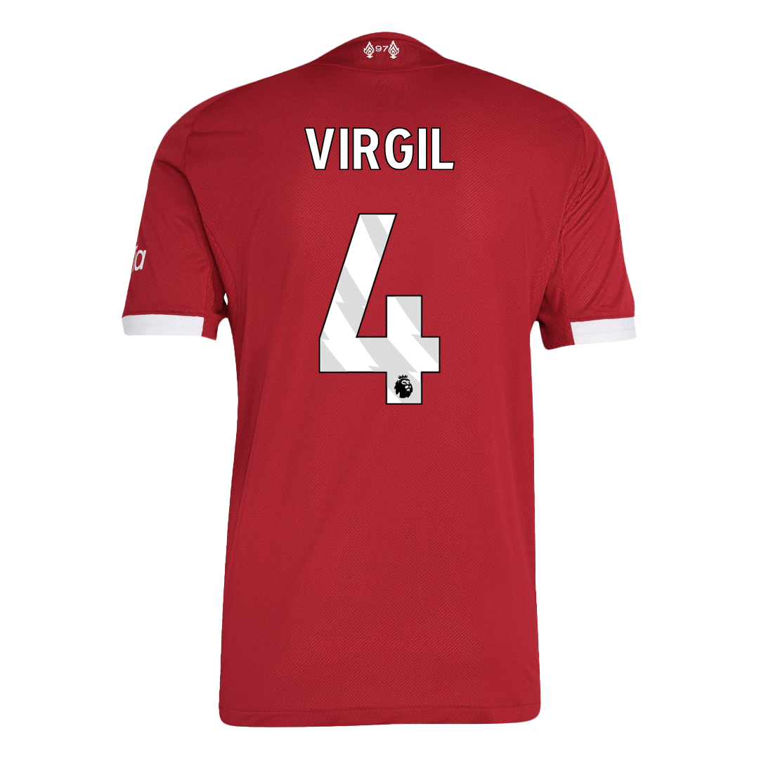 VIRGIL #4 Mens Liverpool Home Jersey 2025/26 - Player Version (Slim Fit)