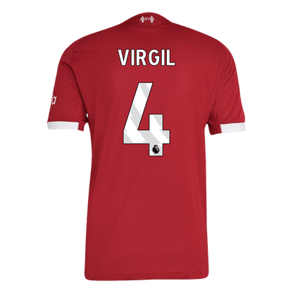 VIRGIL #4 Mens Liverpool Home Jersey 2025/26 - Player Version (Slim Fit)