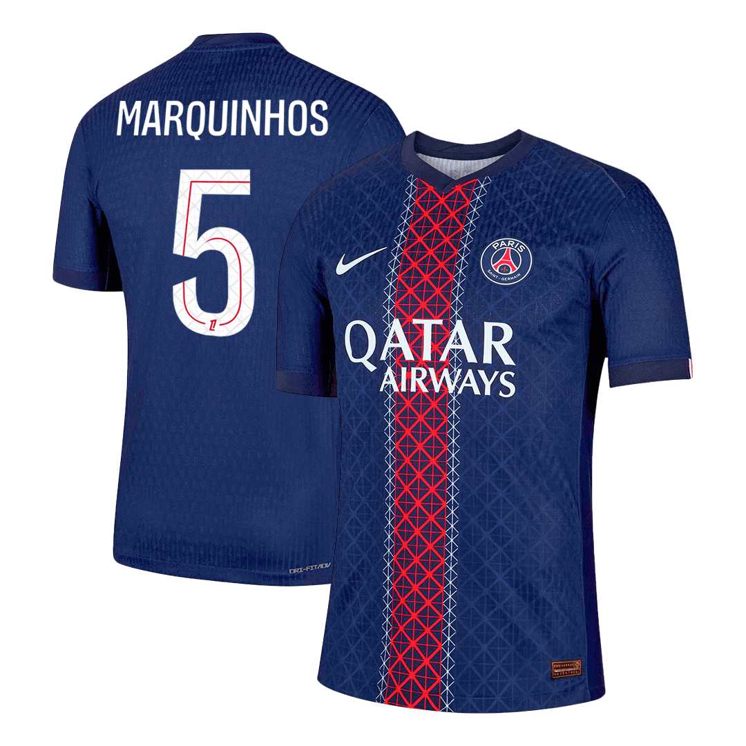 MARQUINHOS #5 Mens PSG Home Jersey 2025/26 - Player Version (Slim Fit)