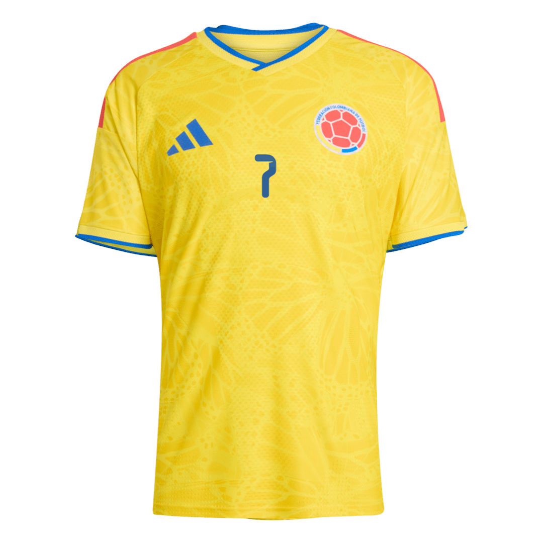 LUIS DíAZ #7 Mens Colombia World Cup Home Jersey 2026 - Player Version (Slim Fit)