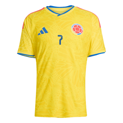 LUIS DíAZ #7 Mens Colombia World Cup Home Jersey 2026 - Player Version (Slim Fit)