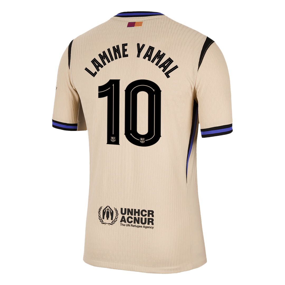 LAMINE YAMAL #10 Mens Barcelona Away Jersey 2025/26 UCL - Player Version (Slim Fit)