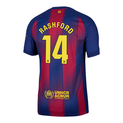 RASHFORD #14 Mens Barcelona Home Jersey 2025/26 - Player Version (Slim Fit)
