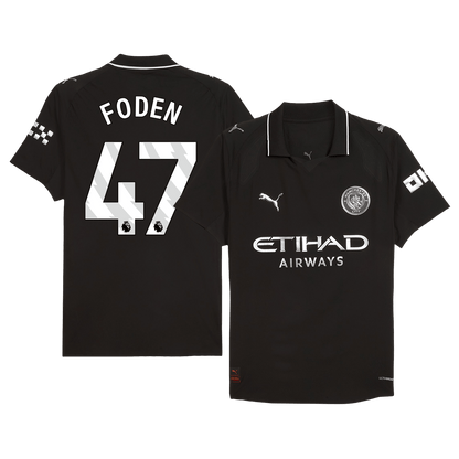 FODEN #47 Mens Manchester City Away Jersey 2025/26 - Player Version (Slim Fit)