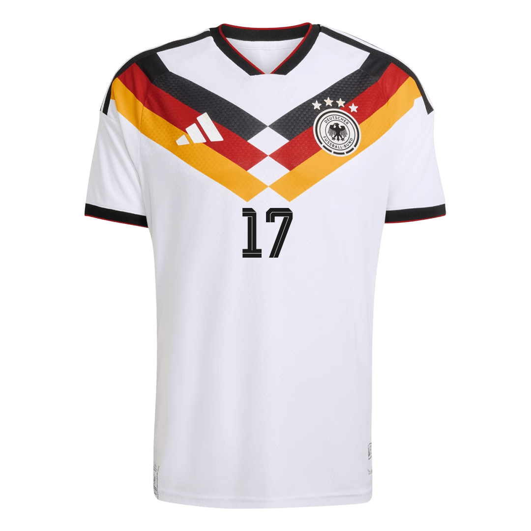 WIRTZ #17 Mens Germany World Cup Home Jersey 2026 - Player Version (Slim Fit)