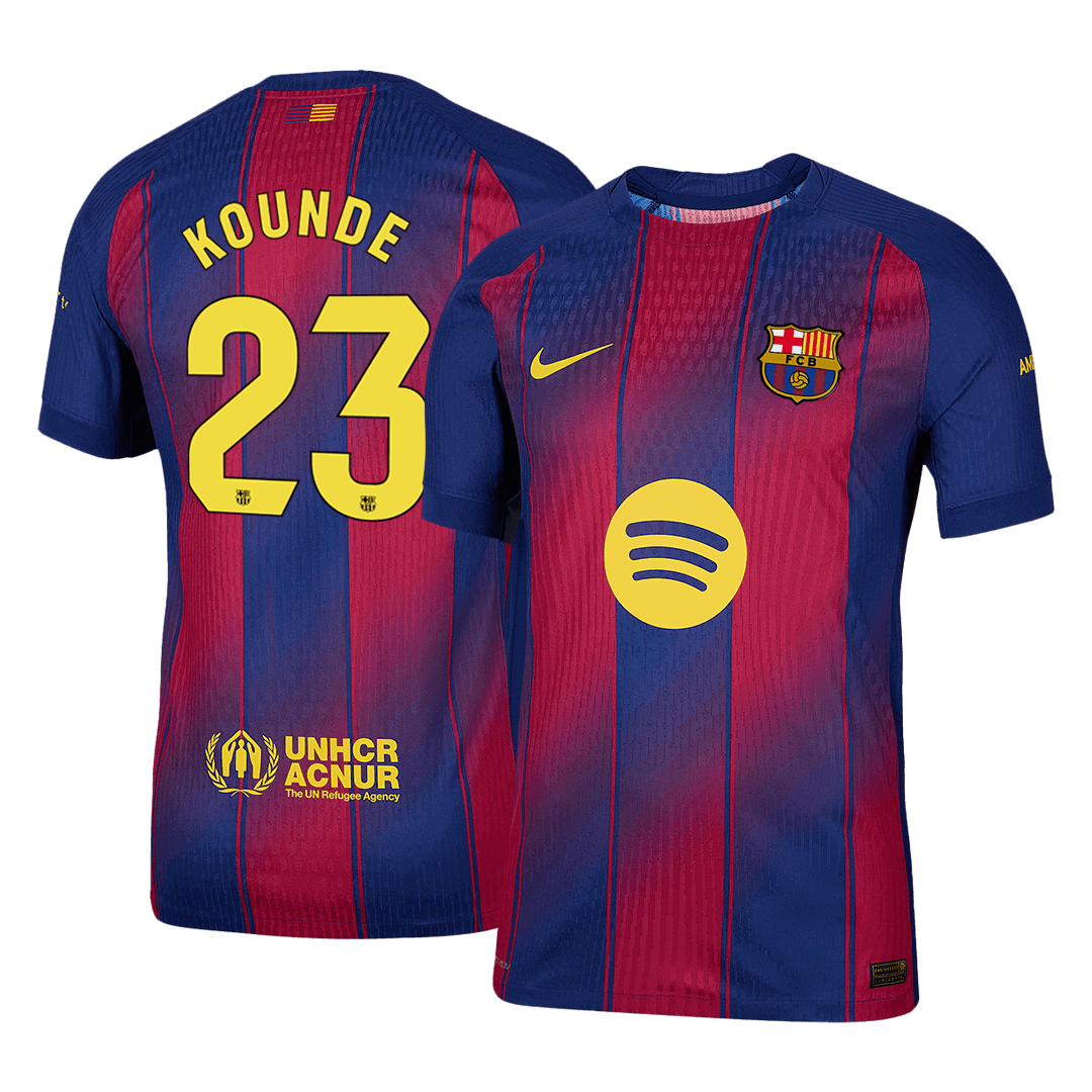 KOUNDE #23 Mens Barcelona Home Jersey 2025/26 - Player Version (Slim Fit)