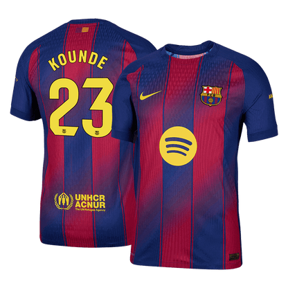 KOUNDE #23 Mens Barcelona Home Jersey 2025/26 - Player Version (Slim Fit)