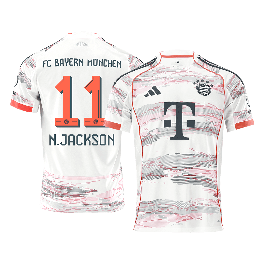 N.JACKSON #11 Mens Bayern Munich Away Jersey 2025/26